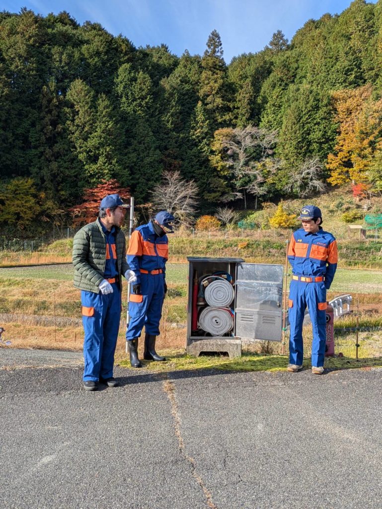 佐用町 桑野の放水訓練の様子2