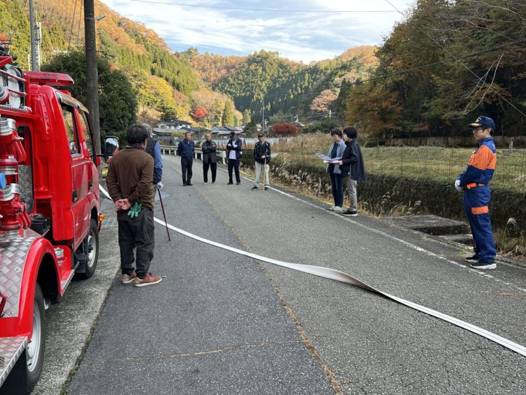 佐用町 海内の放水訓練の様子2