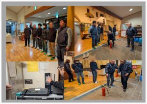 避難・防火訓練を行いました（佐用町 海内地域づくり）